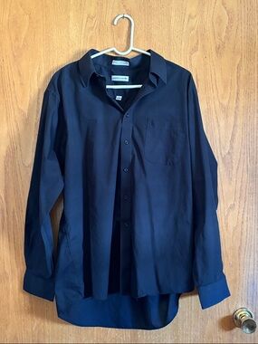 Pierre Cardin Men's Dark Navy Button-Up Dress Shirt